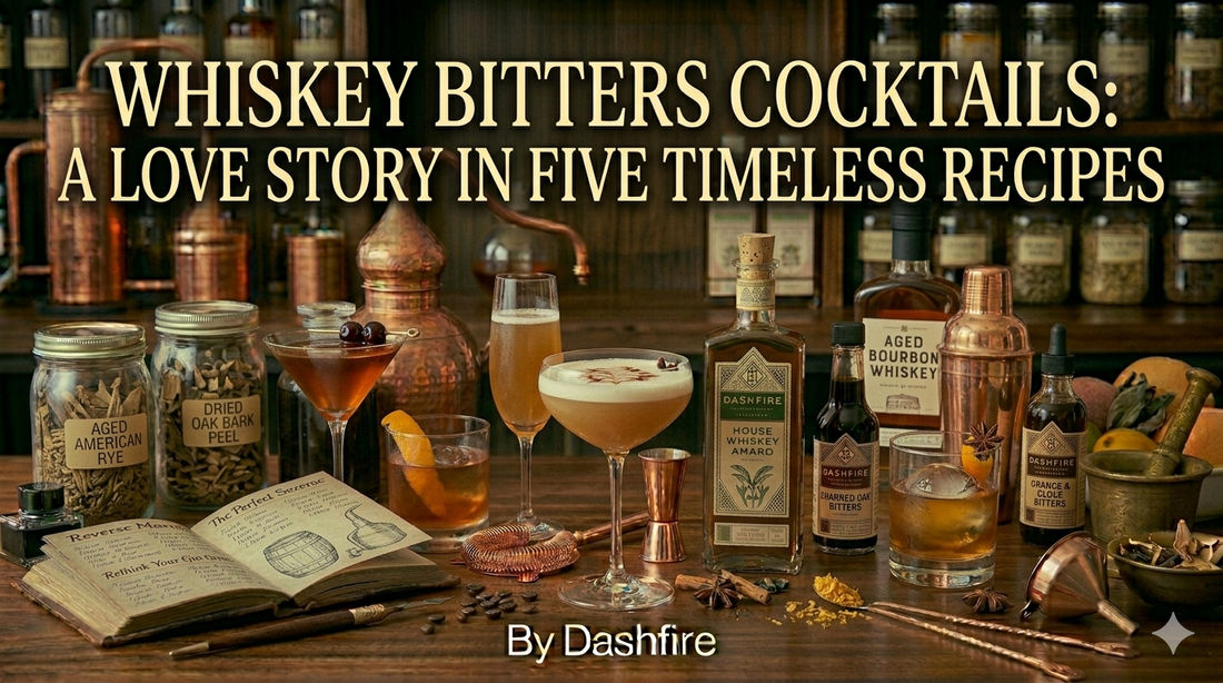 Whiskey Bitters Cocktails: A Love Story in Five Timeless Recipes