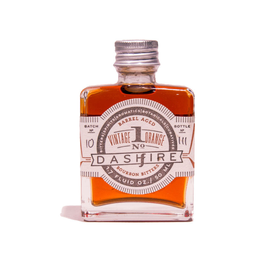 DASHFIRE VINTAGE ORANGE BOURBON BARREL AGED BITTERS No. 1.